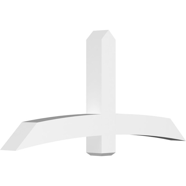 Ekena Millwork Bellingham Architectural Grade PVC Gable Bracket, 72"W x 33"H x 6"D x 6"F, 11/12 Pitch GBP072X33X0606BEL00 - main